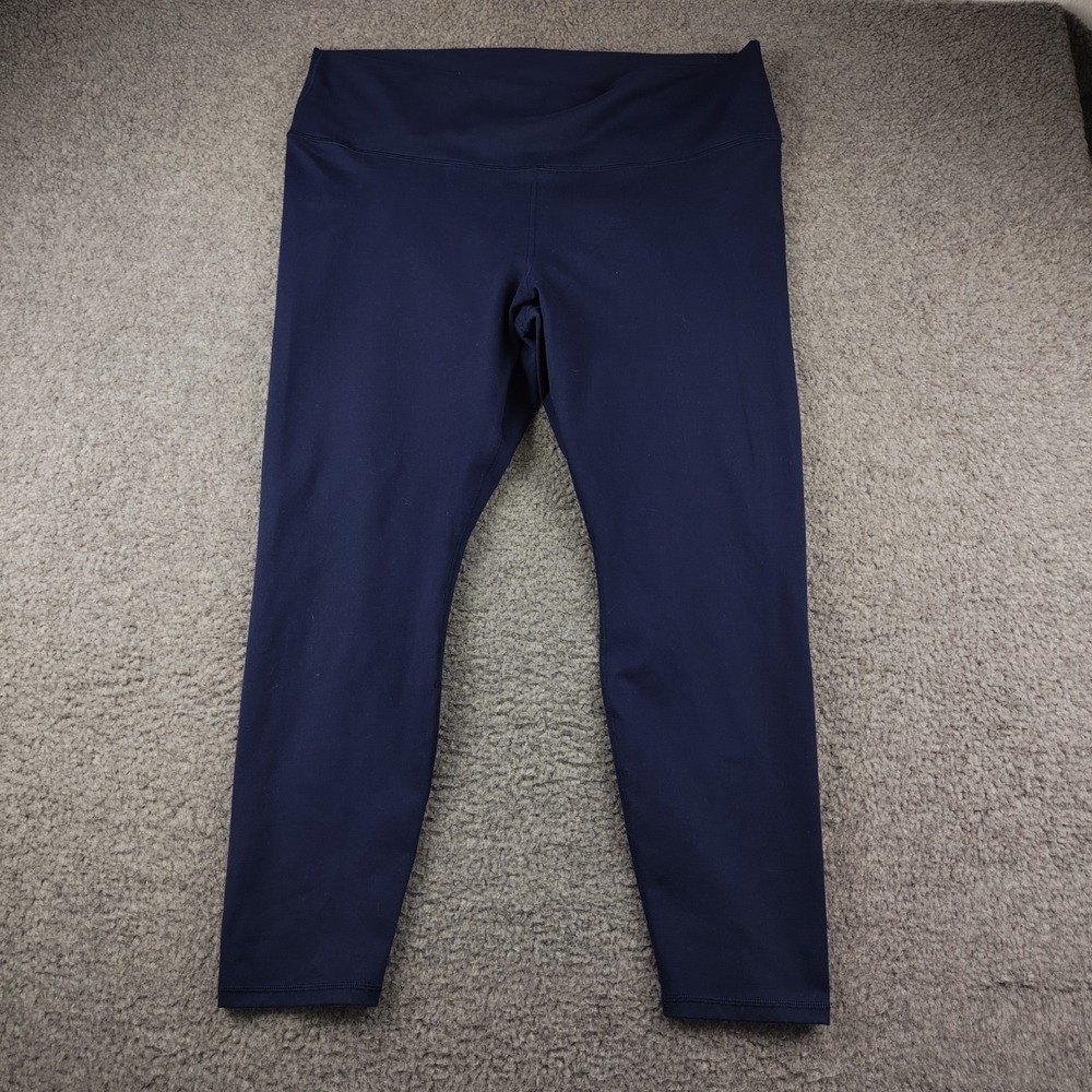 Fabletics PowerHold Leggings Navy Blue High Waisted 3X Yoga Athleisure Run